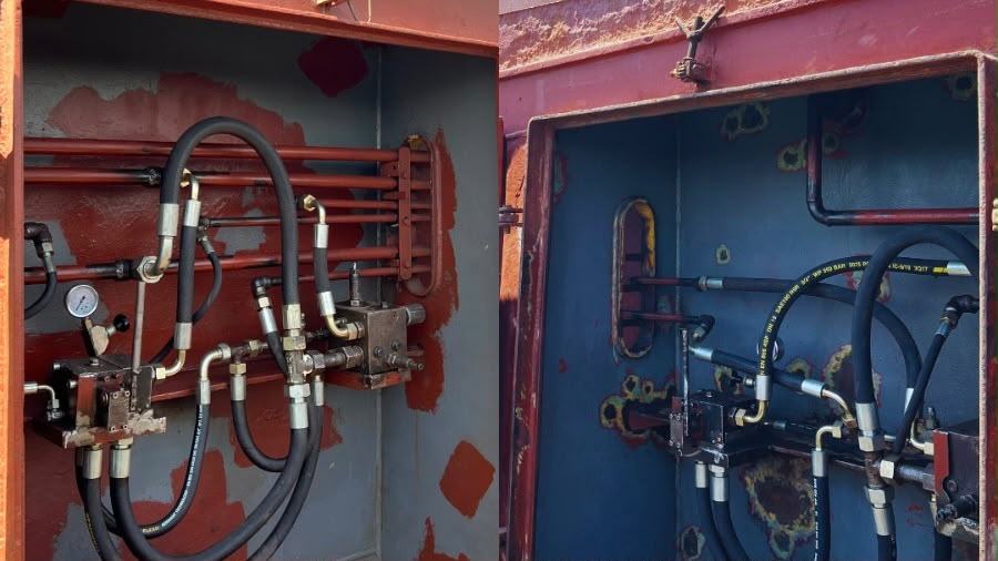 Hatch cover hyd circuit overhaul — 1